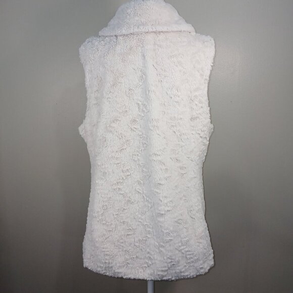 ANDREW MARC NEW YORK FAUX FUR VEST, CREAM COLOR, SIZE PXL, OVERSIZED - Picture 4 of 6